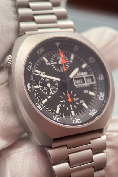 Sinn 142 D1 Weltraumchronograph - FS Edelstahlband - Lemania 5100 - Jahr: ca. 2000 - Automatik - 43mm - Top! - Premium Luxusuhr - Bild 10