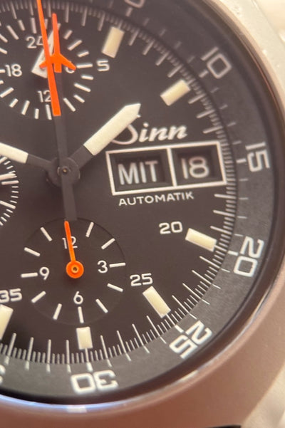 Sinn 142 D1 Weltraumchronograph - FS Edelstahlband - Lemania 5100 - Jahr: ca. 2000 - Automatik - 43mm - Top! - Premium Luxusuhr - Bild 13