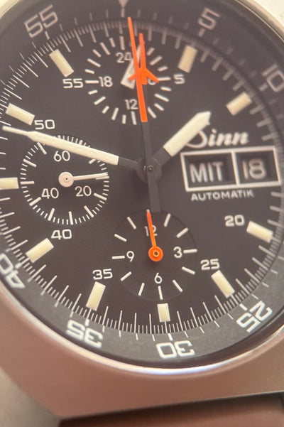 Sinn 142 D1 Weltraumchronograph - FS Edelstahlband - Lemania 5100 - Jahr: ca. 2000 - Automatik - 43mm - Top! - Premium Luxusuhr - Bild 6