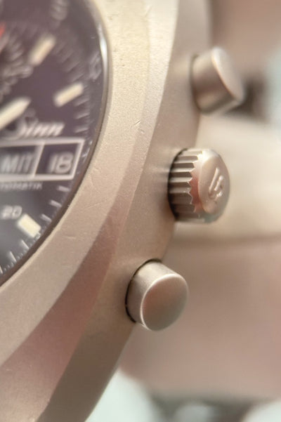 Sinn 142 D1 Weltraumchronograph - FS Edelstahlband - Lemania 5100 - Jahr: ca. 2000 - Automatik - 43mm - Top! - Premium Luxusuhr - Bild 7