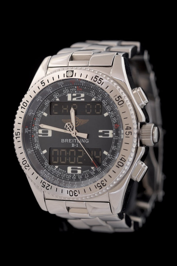 Breitling B-1 Professional Multifunktionsuhr - A68362 - Edelstahl - Box &amp; Deutsche Papiere - Jahr: 04/2001 - 44mm - Quartz - Premium Luxusuhr - Bild 1