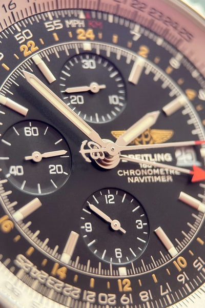 Breitling Navitimer World GMT Chronograph - A24322 - Edelstahl - Box/Deutsche Papiere - Jahr: 2011 - Automatik - 46mm - Premium Luxusuhr - Bild 13