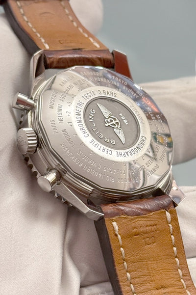 Breitling Navitimer World GMT Chronograph - A24322 - Edelstahl - Box/Deutsche Papiere - Jahr: 2011 - Automatik - 46mm - Premium Luxusuhr - Bild 8