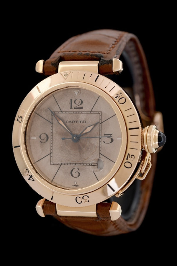 Cartier Pasha - 1021-1/1992 - 18 Karat Gelbgold - Cartier Faltschließe - Jahr: ca. 1990-1995 - Automatik - 38mm - Premium Luxusuhr - Bild 1