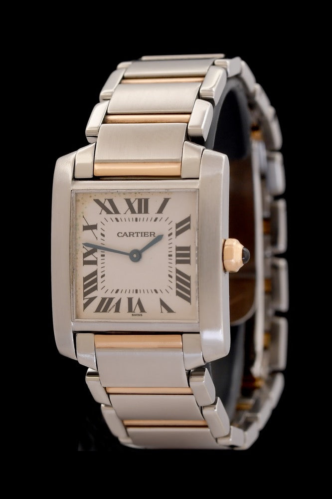 Cartier Tank Française - 2301 - Stahl/Gelbgold - Hausbox/Echtheitszertifikat - Jahr: 1995-1999 - Quarz - Premium Luxusuhr - Bild 1