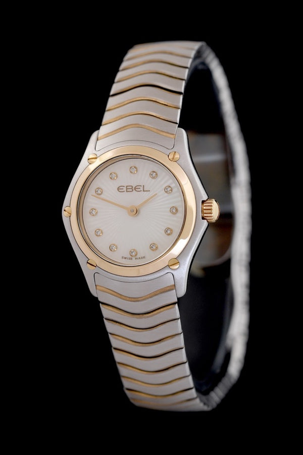 Ebel Wave Lady - E1003F11 - Perlmutt/Dia - Bi-Colour - 90er Jahre - 23mm - Quarz - Premium Luxusuhr - Bild 1