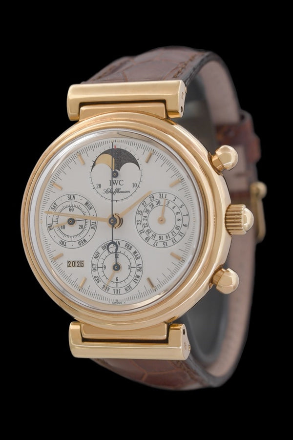 IWC Da Vinci Perpetual Calendar - IW3750 - 18 Karat Gelbgold - IWC Box + Papiere - Jahr: 1992 - Automatik - 39mm - Servicebeleg! - Premium Luxusuhr - Bild 1