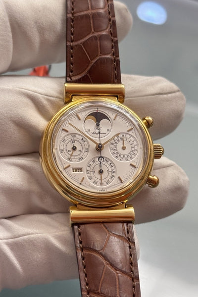 IWC Da Vinci Perpetual Calendar - IW3750 - 18 Karat Gelbgold - IWC Box + Papiere - Jahr: 1992 - Automatik - 39mm - Servicebeleg! - Premium Luxusuhr - Bild 2