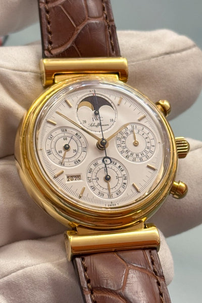 IWC Da Vinci Perpetual Calendar - IW3750 - 18 Karat Gelbgold - IWC Box + Papiere - Jahr: 1992 - Automatik - 39mm - Servicebeleg! - Premium Luxusuhr - Bild 3