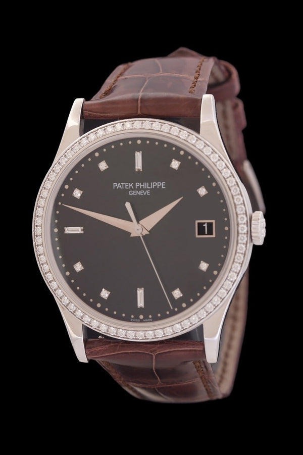 Patek Phillippe Calatrava + PP. Manschettenknöpfe - 5297G - Weissgold/Diamanten - Box &amp; Papiere - Jahr: 11/2021 - 38mm - Set!!! - Premium Luxusuhr - Bild 1