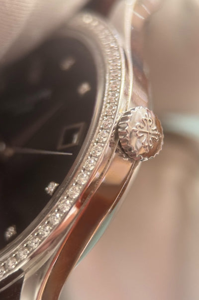 Patek Phillippe Calatrava + PP. Manschettenknöpfe - 5297G - Weissgold/Diamanten - Box &amp; Papiere - Jahr: 11/2021 - 38mm - Set!!! - Premium Luxusuhr - Bild 13