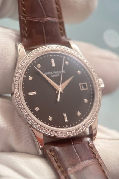 Patek Phillippe Calatrava + PP. Manschettenknöpfe - 5297G - Weissgold/Diamanten - Box &amp; Papiere - Jahr: 11/2021 - 38mm - Set!!! - Premium Luxusuhr - Bild 18