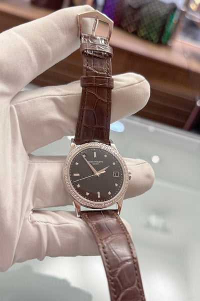 Patek Phillippe Calatrava + PP. Manschettenknöpfe - 5297G - Weissgold/Diamanten - Box &amp; Papiere - Jahr: 11/2021 - 38mm - Set!!! - Premium Luxusuhr - Bild 20