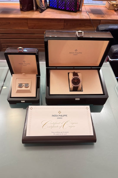 Patek Phillippe Calatrava + PP. Manschettenknöpfe - 5297G - Weissgold/Diamanten - Box &amp; Papiere - Jahr: 11/2021 - 38mm - Set!!! - Premium Luxusuhr - Bild 3
