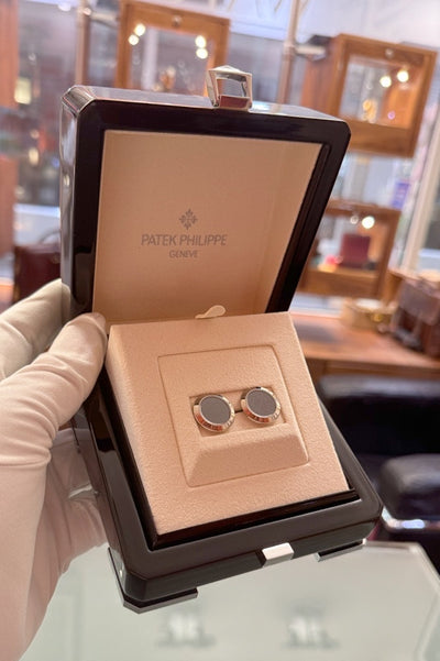 Patek Phillippe Calatrava + PP. Manschettenknöpfe - 5297G - Weissgold/Diamanten - Box &amp; Papiere - Jahr: 11/2021 - 38mm - Set!!! - Premium Luxusuhr - Bild 5