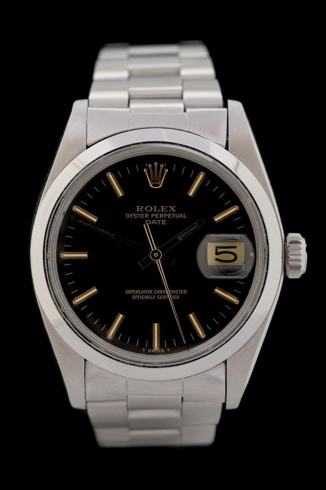 Rolex Date - 34 mm - Ref. 1500 - Stahl - Oyster Band - Schwarzes Zifferblatt - Tritium - Box &amp; Papiere - Premium Luxusuhr - Bild 1