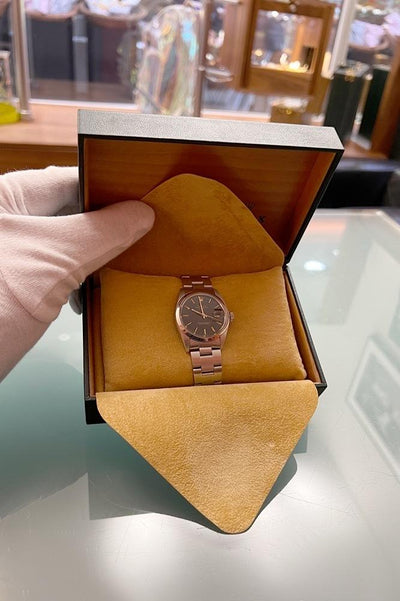 Rolex Date - 34 mm - Ref. 1500 - Stahl - Oyster Band - Schwarzes Zifferblatt - Tritium - Box &amp; Papiere - Premium Luxusuhr - Bild 3