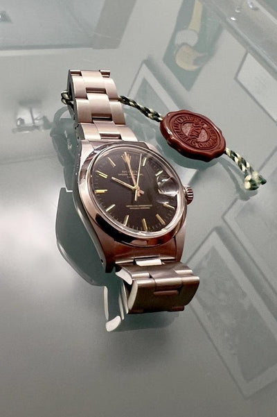 Rolex Date - 34 mm - Ref. 1500 - Stahl - Oyster Band - Schwarzes Zifferblatt - Tritium - Box &amp; Papiere - Premium Luxusuhr - Bild 5