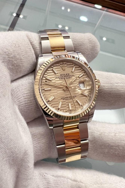 Rolex Datejust - 36 mm - Ref. 126233 - Neu - Box &amp; Deutsche Papiere - Stahl / 18k Gelbgold - New Gold Dial - Jahr: 2022 - NEU - Premium Luxusuhr - Bild 2
