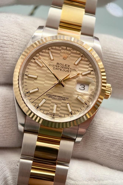 Rolex Datejust - 36 mm - Ref. 126233 - Neu - Box &amp; Deutsche Papiere - Stahl / 18k Gelbgold - New Gold Dial - Jahr: 2022 - NEU - Premium Luxusuhr - Bild 8