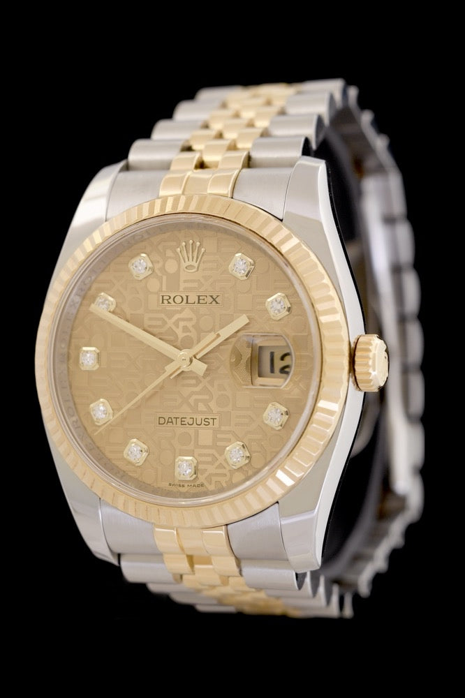 Rolex Datejust 36 - 116233 - Computer Dial/Diabesatz - Box/Papiere - Jahr: 12/2011 - Edelstahl/Gelbgold - Top! - Premium Luxusuhr - Bild 1