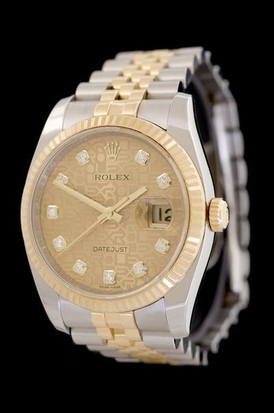 Rolex Datejust 36 - 116233 - Computer Dial/Diabesatz - Box/Papiere - Jahr: 12/2011 - Edelstahl/Gelbgold - Top! - Premium Luxusuhr - Bild 1