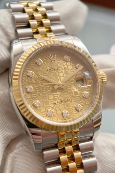Rolex Datejust 36 - 116233 - Computer Dial/Diabesatz - Box/Papiere - Jahr: 12/2011 - Edelstahl/Gelbgold - Top! - Premium Luxusuhr - Bild 2