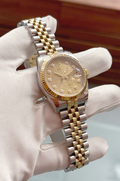 Rolex Datejust 36 - 116233 - Computer Dial/Diabesatz - Box/Papiere - Jahr: 12/2011 - Edelstahl/Gelbgold - Top! - Premium Luxusuhr - Bild 5