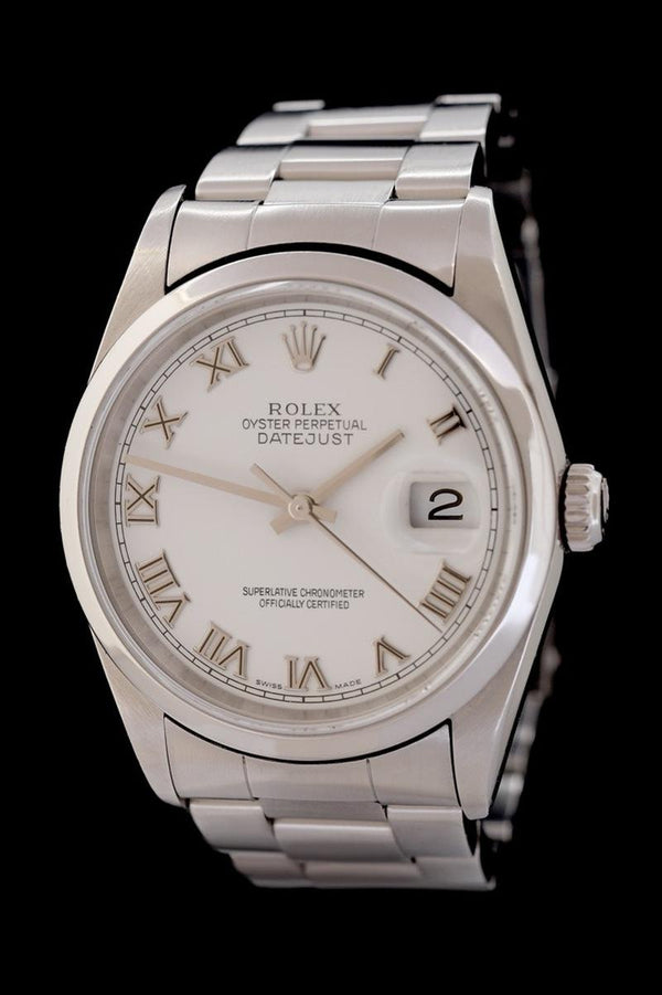 Rolex Datejust 36 - Ref. 16200 - Edelstahl - Oyster Band - Automatik - Römische Indizes - Jahr: ca. 2002/2003 - Premium Luxusuhr - Bild 1