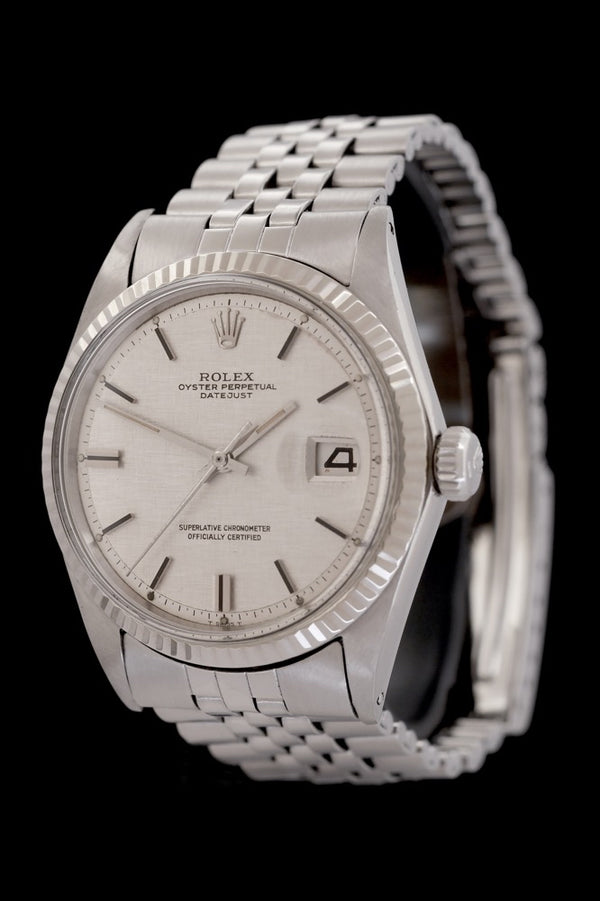Rolex Datejust 36 Vintage - 1601 - Edelstahl/Weissgold - Jahr: 1969/1970 - &quot;Linen Dial&quot; - Automatik - Premium Luxusuhr - Bild 1