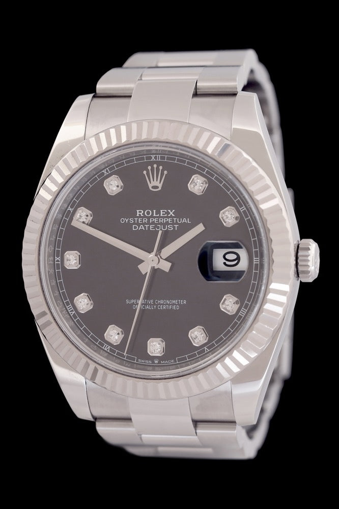 Rolex Datejust 41 - 126334 - Edelstahl/Weissgold - Bia/Black - Rolex Box &amp; EU-Papiere - Jahr: 08/2020 - Guter Zustand! - Premium Luxusuhr - Bild 1