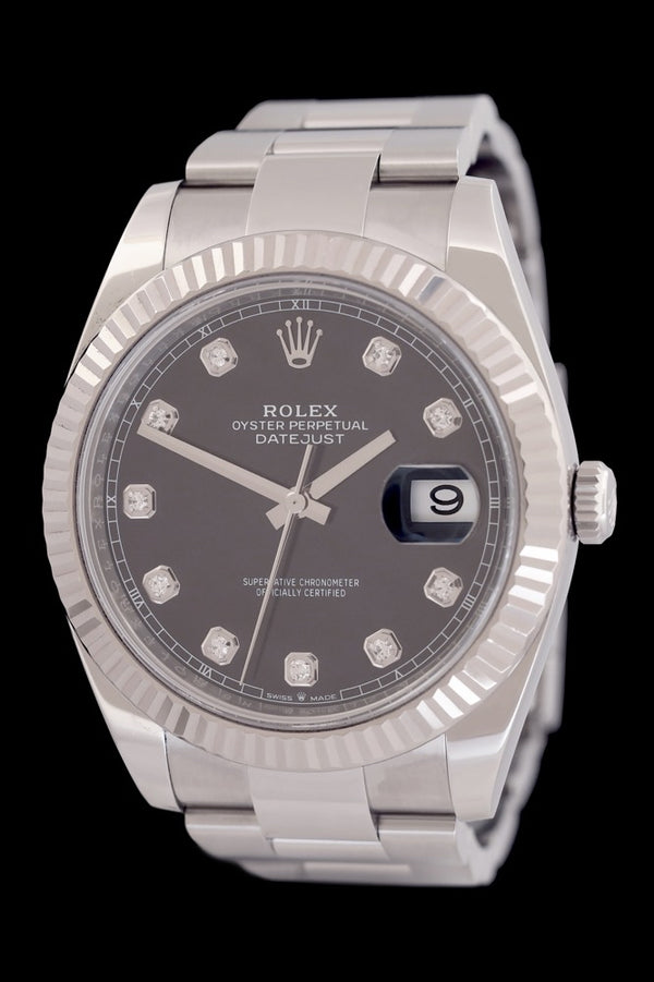 Rolex Datejust 41 - 126334 - Edelstahl/Weissgold - Bia/Black - Rolex Box &amp; EU-Papiere - Jahr: 08/2020 - Guter Zustand! - Premium Luxusuhr - Bild 1