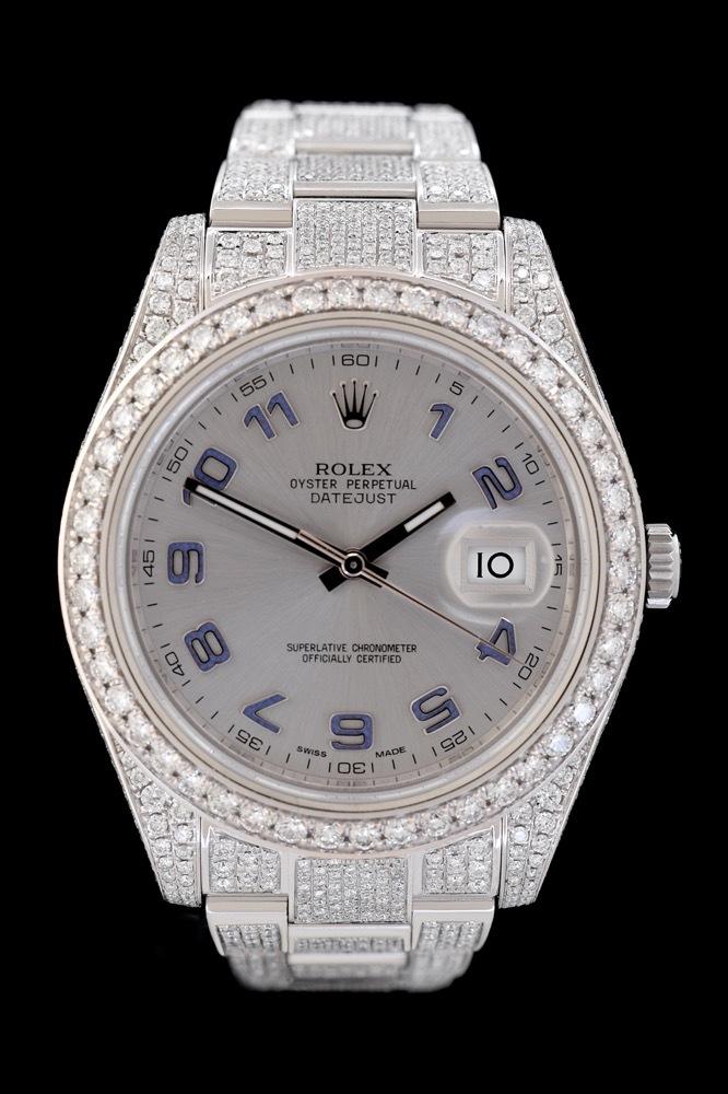Rolex Datejust II - Ref. 116300 - Box &amp; DE-Papiere - Edelstahl - Vollbesatz ca. 18 Karat - Automatik - Silver Arabic Dial - Jahr: 2014 - Premium Luxusuhr - Bild 1