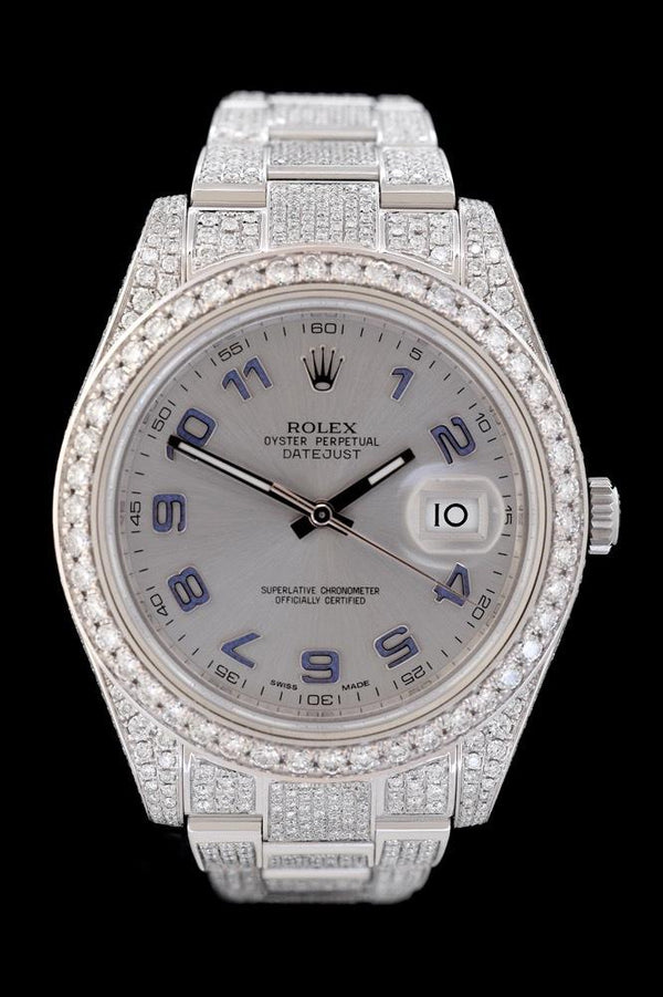 Rolex Datejust II - Ref. 116300 - Box &amp; DE-Papiere - Edelstahl - Vollbesatz ca. 18 Karat - Automatik - Silver Arabic Dial - Jahr: 2014 - Premium Luxusuhr - Bild 1
