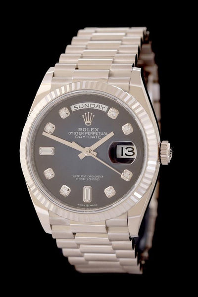 Rolex Day-Date 36 - Ref. 128239 - Box &amp; Papiere - 18k Weißgold - Automatik - &quot;Ombre&quot; Zifferblatt - Jahr: 2022 - Neu! - Premium Luxusuhr - Bild 1