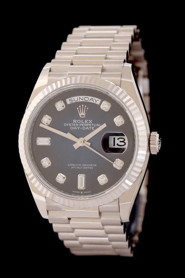 Rolex Day-Date 36 - Ref. 128239 - Box &amp; Papiere - 18k Weißgold - Automatik - &quot;Ombre&quot; Zifferblatt - Jahr: 2022 - Neu! - Premium Luxusuhr - Bild 1