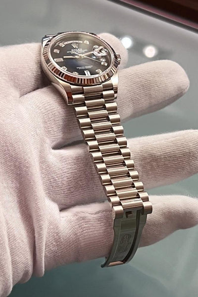 Rolex Day-Date 36 - Ref. 128239 - Box &amp; Papiere - 18k Weißgold - Automatik - &quot;Ombre&quot; Zifferblatt - Jahr: 2022 - Neu! - Premium Luxusuhr - Bild 4