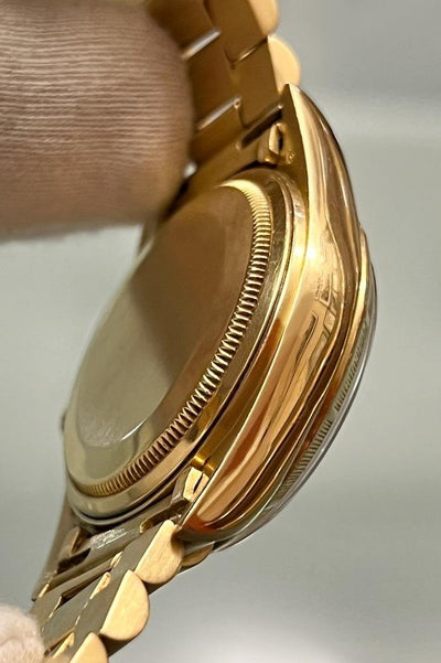 Rolex Day-Date 36 Borke - Ref. 18078 - 18 Karat Gelbgold - MOP Zifferblatt - Diamant Indizes - Jahr: 1986/1987 - Selten! - Premium Luxusuhr - Bild 11