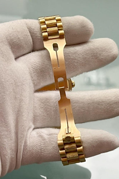 Rolex Day-Date 36 Borke - Ref. 18078 - 18 Karat Gelbgold - MOP Zifferblatt - Diamant Indizes - Jahr: 1986/1987 - Selten! - Premium Luxusuhr - Bild 9