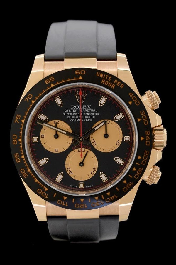 Rolex Daytona - Ref. 116518LN - Box &amp; Deutsche Papiere - 18k Gelbgold - Oysterflex - Racing Panda Dial - Jahr: 2018 - Premium Luxusuhr - Bild 1