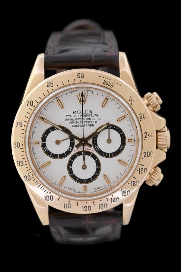 Rolex Daytona Zenith - Ref. 16528 - Automatik Kaliber 4030 - 18k Gelbgold - Lederband mit Rolex Schließe - Tritium - Jahr: ca. 1993/1994 - Premium Luxusuhr - Bild 1