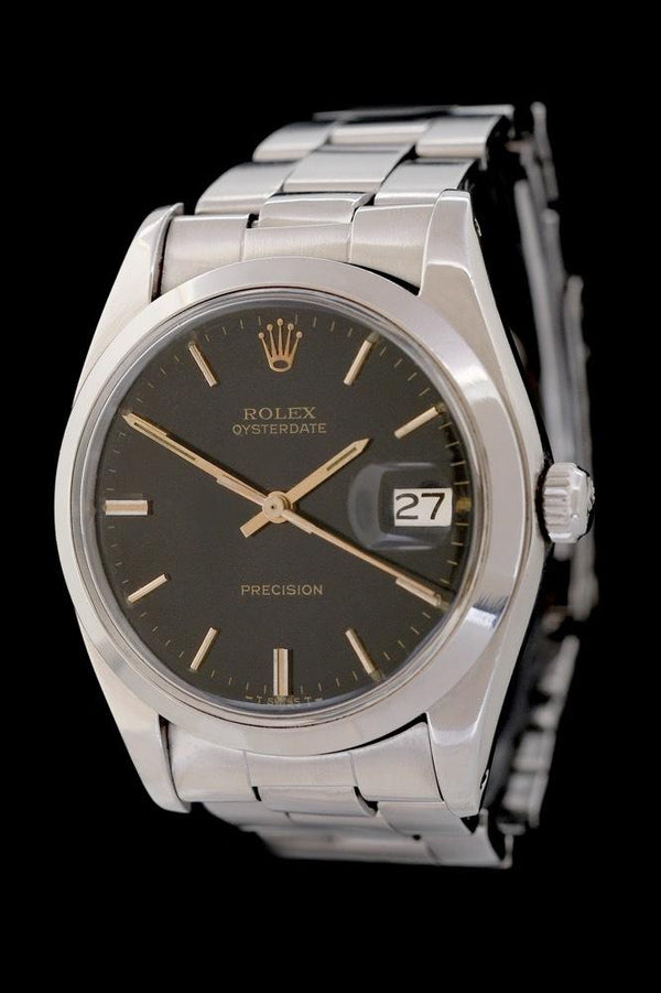 Rolex Precision Oysterdate - Ref. 6694 - 34 mm - Stahl - schwarzes Zifferblatt - ca. aus 1977/1978 - Premium Luxusuhr - Bild 1