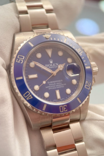 Rolex Submariner Date &quot;Smurf&quot; - 116619LB - Weissgold - Box + Papiere - Jahr: 03/2009 - Top Zustand! - Premium Luxusuhr - Bild 10