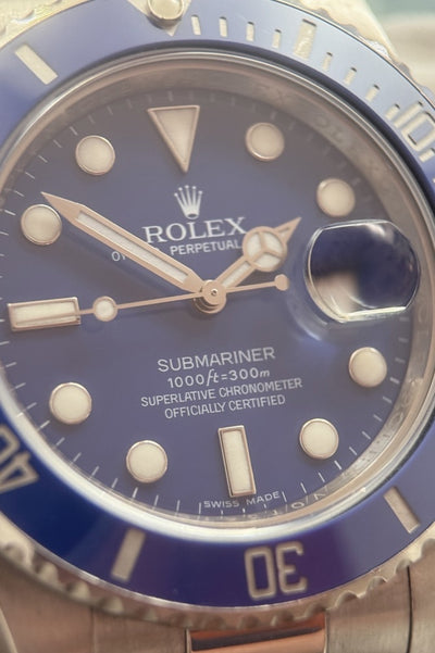 Rolex Submariner Date &quot;Smurf&quot; - 116619LB - Weissgold - Box + Papiere - Jahr: 03/2009 - Top Zustand! - Premium Luxusuhr - Bild 11