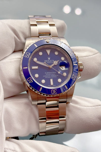Rolex Submariner Date &quot;Smurf&quot; - 116619LB - Weissgold - Box + Papiere - Jahr: 03/2009 - Top Zustand! - Premium Luxusuhr - Bild 2