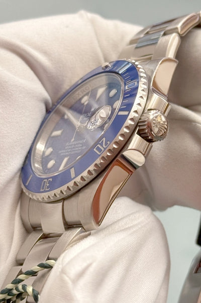 Rolex Submariner Date &quot;Smurf&quot; - 116619LB - Weissgold - Box + Papiere - Jahr: 03/2009 - Top Zustand! - Premium Luxusuhr - Bild 7