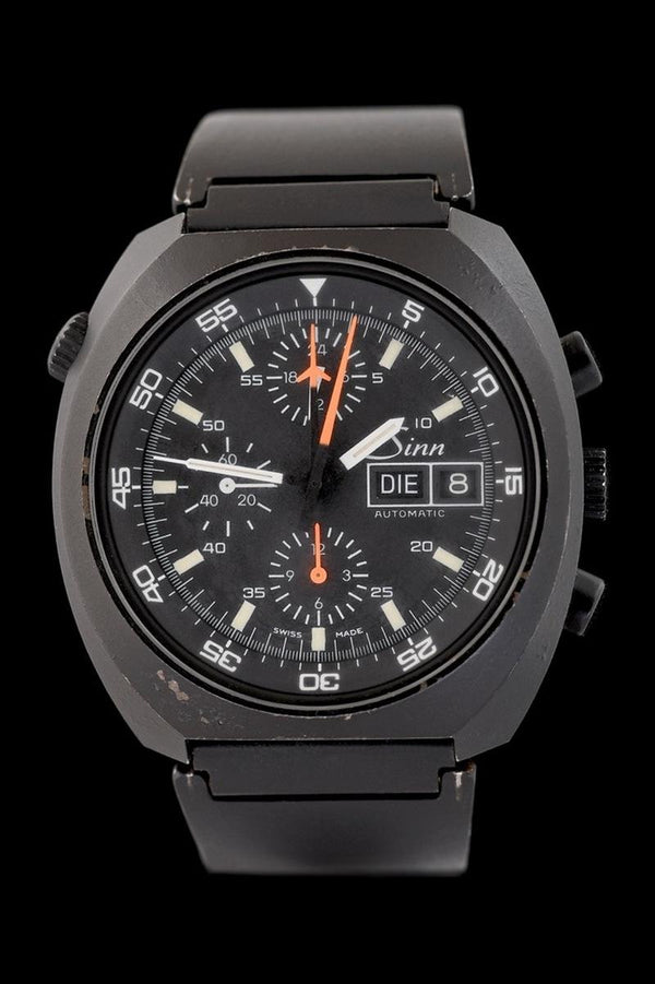 Sinn 142 Chronograph PVD - Lemania 5100 - FS Band - 80er Jahre - 44mm - Automatik - Premium Luxusuhr - Bild 1