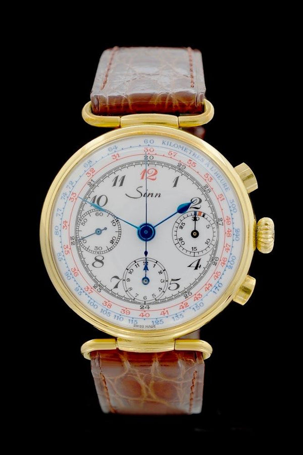 Sinn Classic Zenith - Goldplaque - Kaliber Movado HP 146 - Jahr: 1985/1986 - 37mm - Premium Luxusuhr - Bild 1