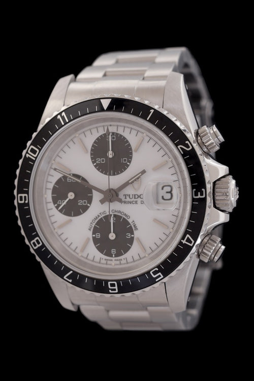 Tudor Prince Date Chronograph - 79270 - Edelstahl - &quot;Porzellan&quot; - Box+Deutsche Papiere - Jahr: 01/1999 - Automatik - 40mm - Premium Luxusuhr - Bild 1