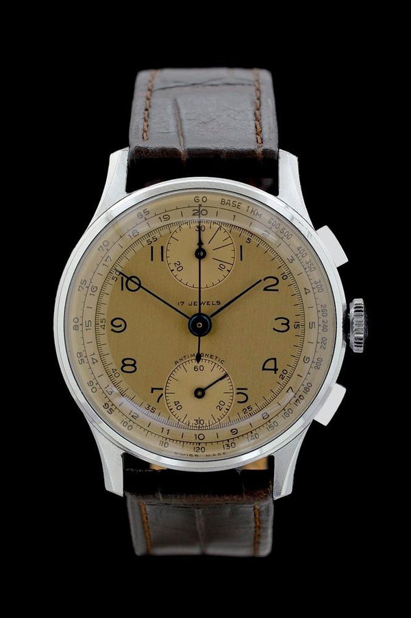 Venus Kaliber 170 - Chronograph - Edelstahl - Jahr: 1970/1971 - 35mm - Premium Luxusuhr - Bild 1